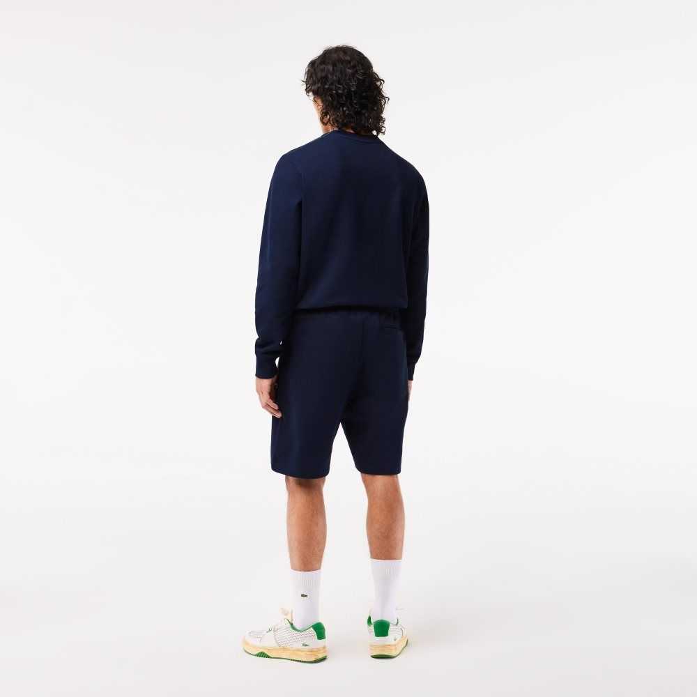 Lacoste Unbrushed Algodon Fleece Shorts Azul Marino Azules | 0426-LZFOY