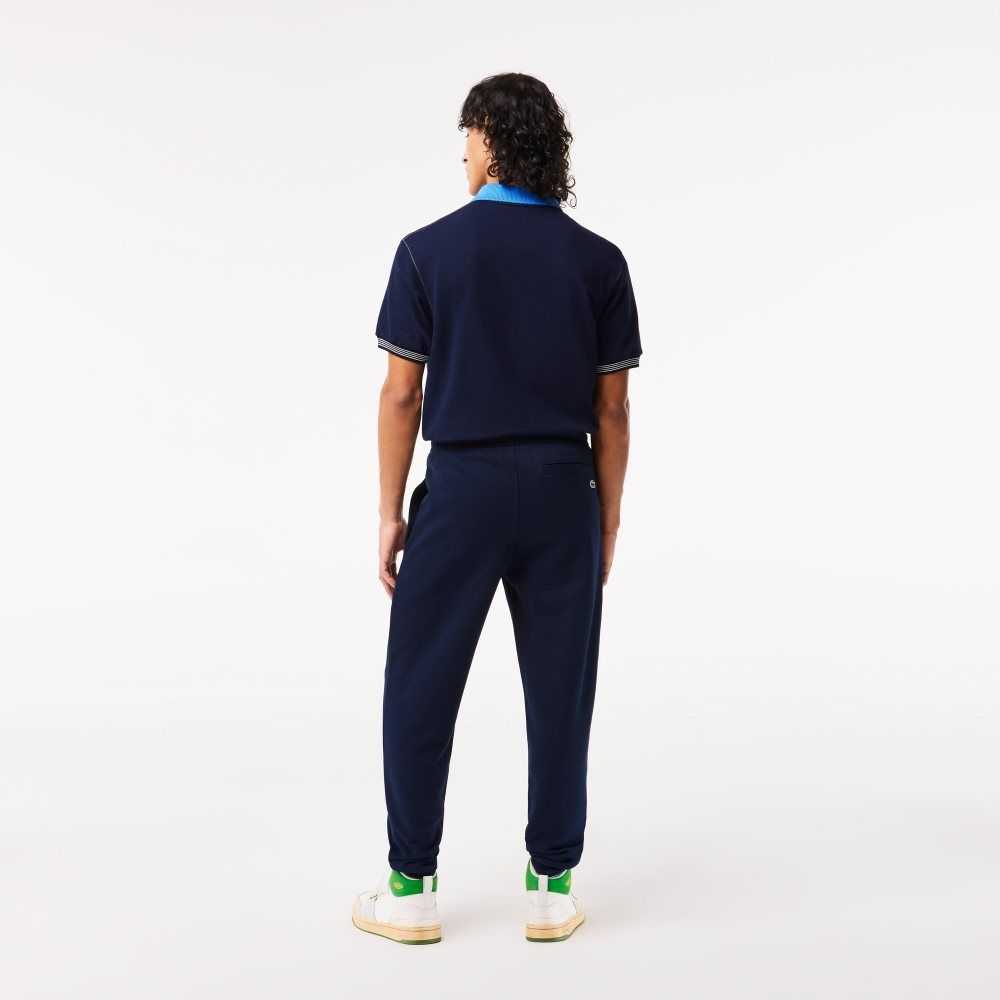 Lacoste Unbrushed Fleece Pista Pants Azul Marino Azules | 1280-GNKYB