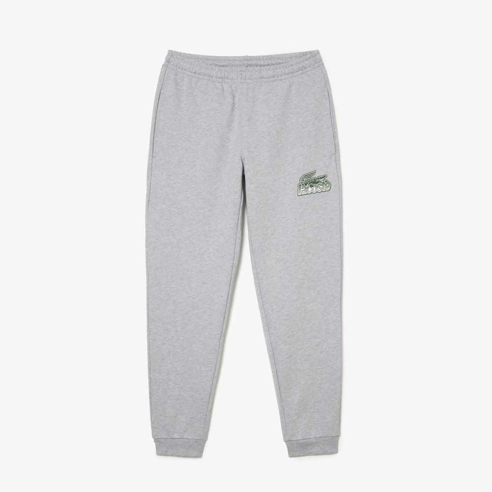 Lacoste Unbrushed Fleece Pista Pants Gris | 2036-OTFYU