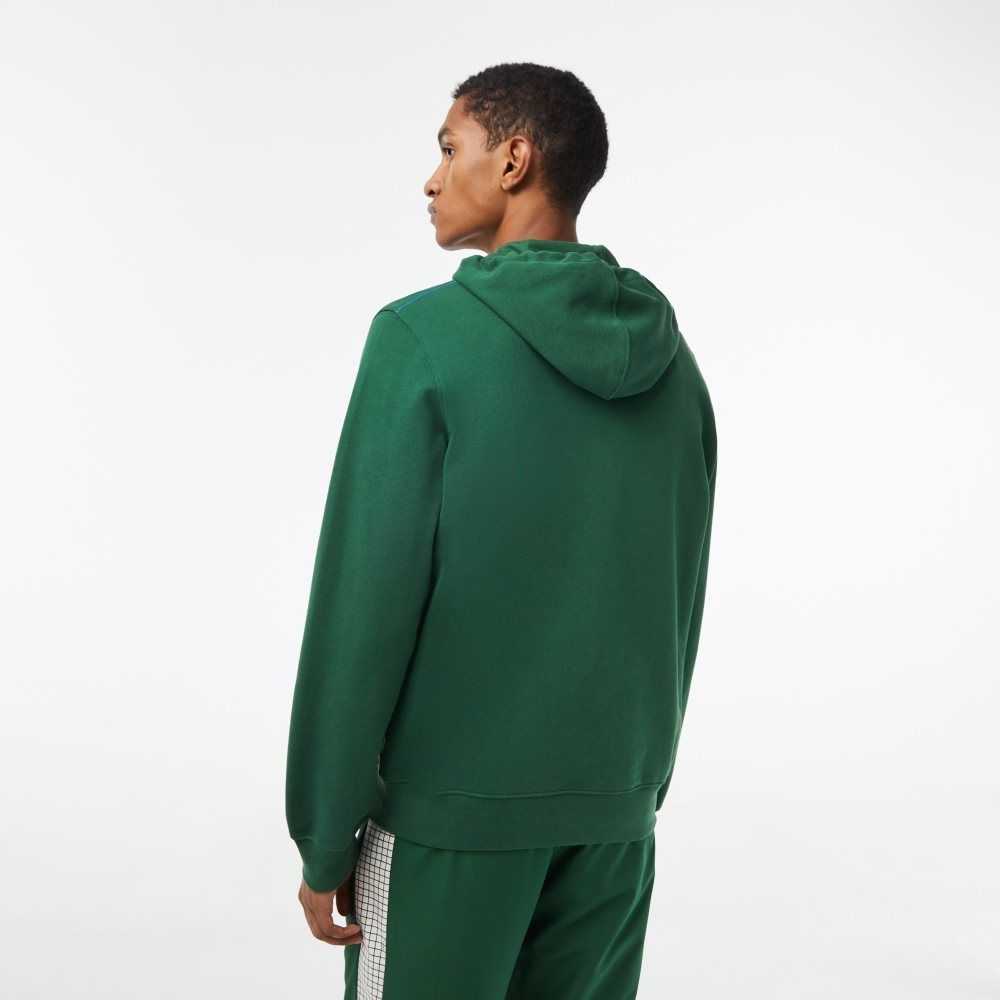 Lacoste Unbrushed Fleece Zipped Hoodie Verde | 4827-ZVXDG