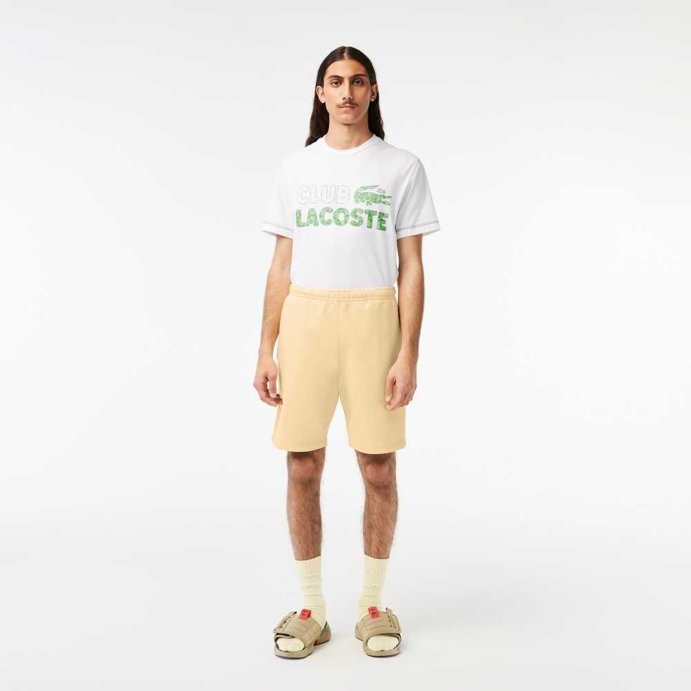 Lacoste Unbrushed Organic Algodon Fleece Amarillo | 4528-GSBUZ