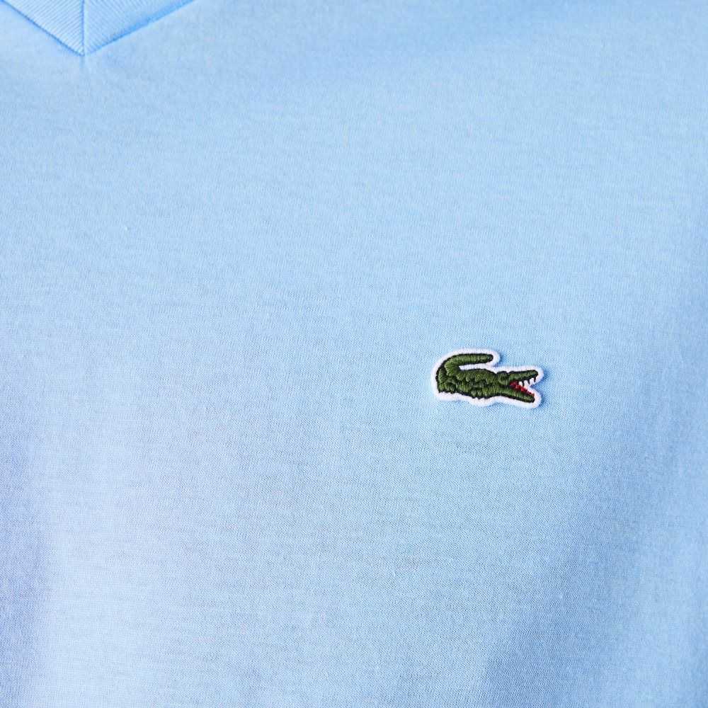 Lacoste V-Neck Pima Algodon Jersey Azules | 5036-WIVLU