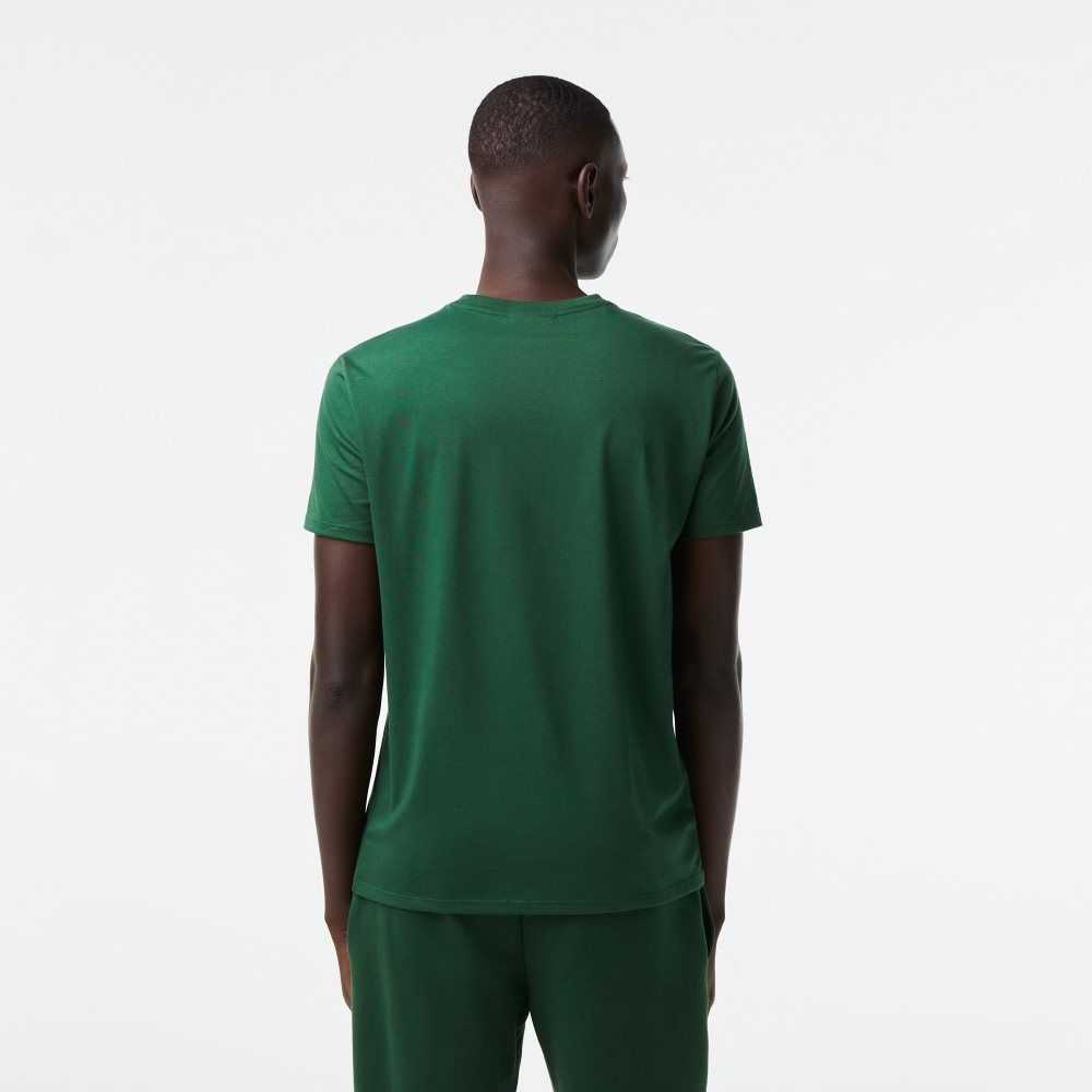 Lacoste V-Neck Pima Algodon Jersey Verde | 7654-ZXSQD