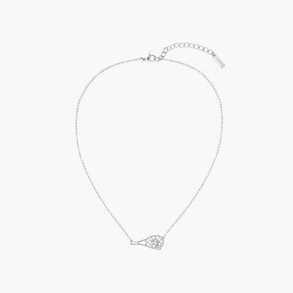 Lacoste Winna Necklace Plateadas | 5897-AIYQC