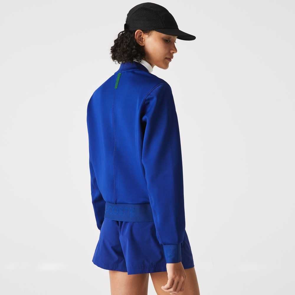 Lacoste Zip-Up Teddy Azules | 5237-QIZWR