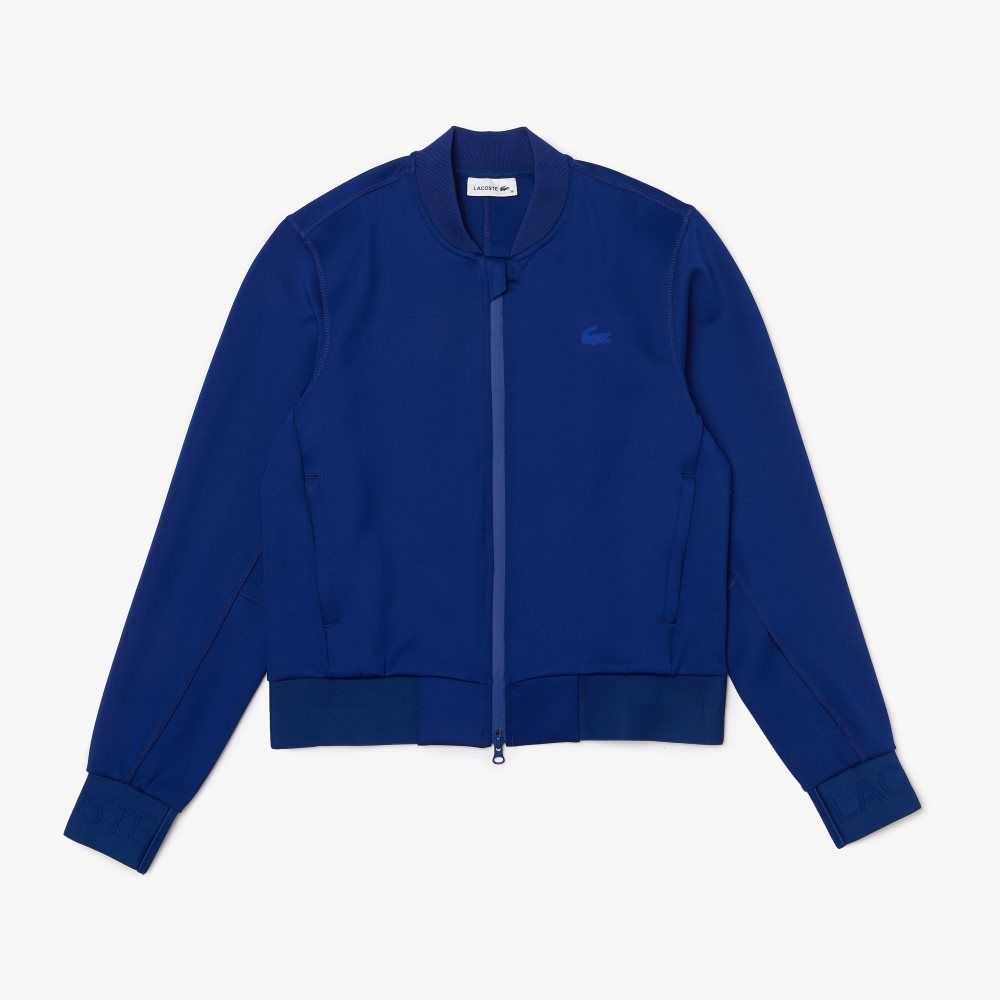 Lacoste Zip-Up Teddy Azules | 5237-QIZWR