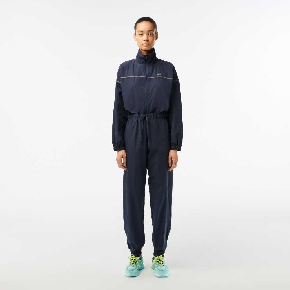 Lacoste Zipped Nylon Jumpsuit Azules | 0158-HGVWF