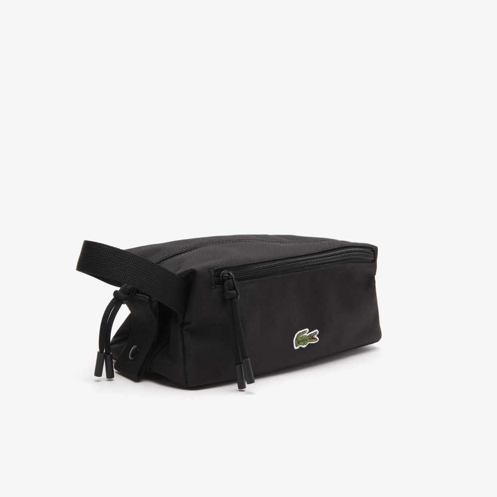 Lacoste Zippered Toiletry Bag Negras | 5239-KLIXZ