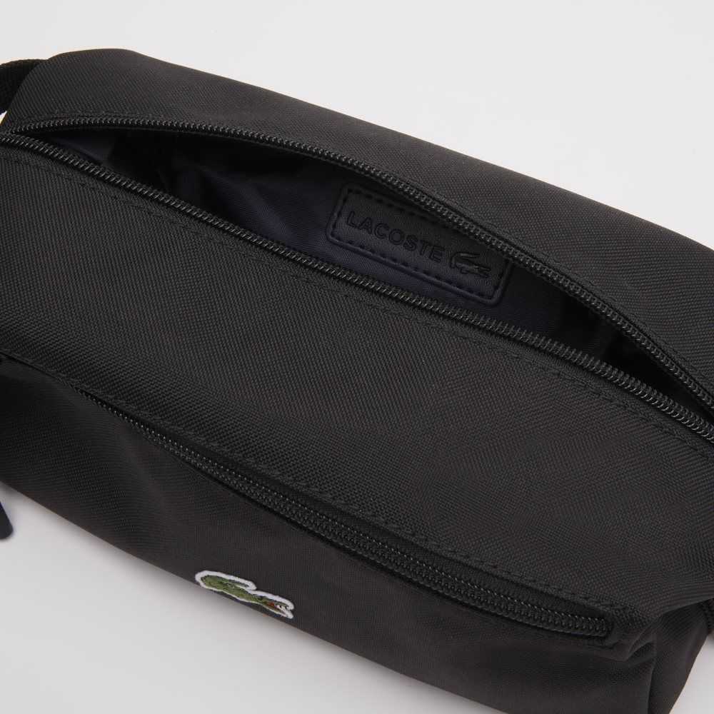 Lacoste Zippered Toiletry Bag Negras | 5239-KLIXZ